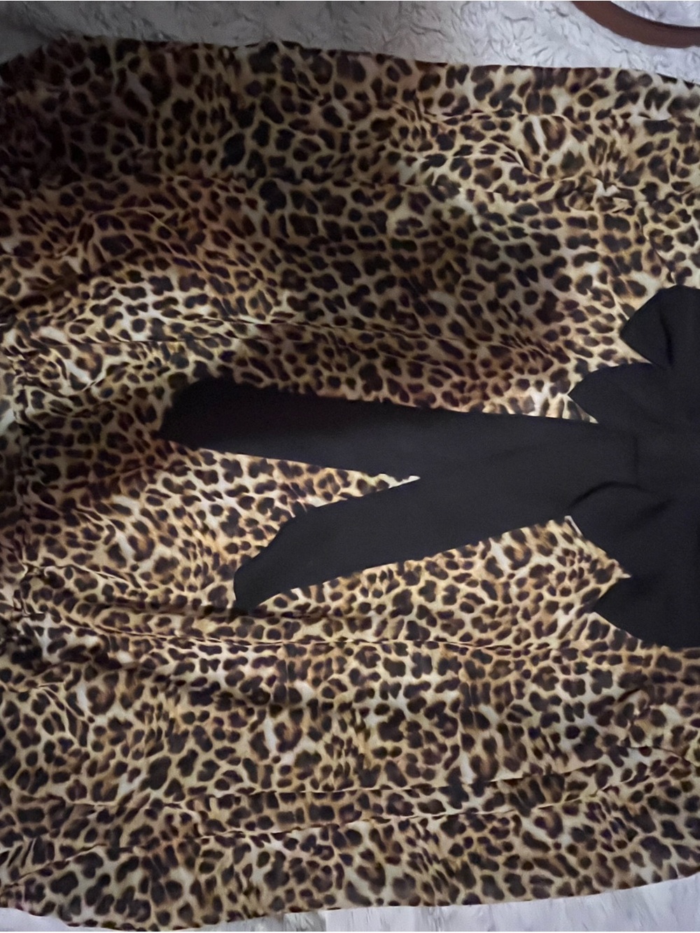 Old Navy Leopard Print Blouse with Black Bow